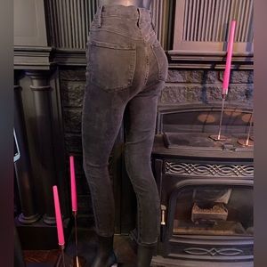 FRAME Grey Ali High Rise Skinny